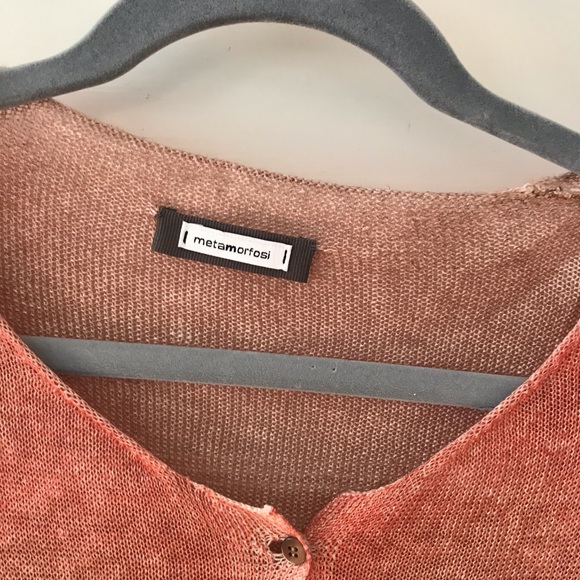 Metamorfosi Hand Painted Silk Linen Cardi Sweater - Picture 5 of 7